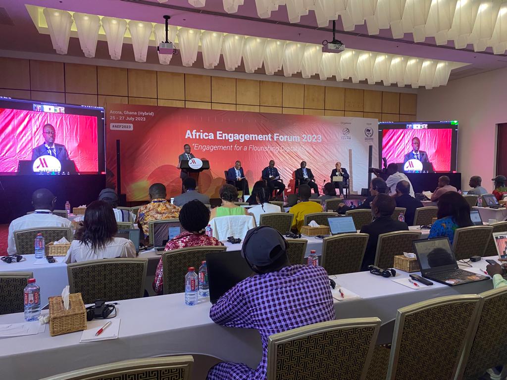 AAU_67's tweet photo. The Africa Engagement Forum 2023 is in full swing &amp; is being hosted under the theme– Engagement for a Flourishing Digital Africa. The forum is providing an exceptional platform for discussions, stakeholder engagement, &amp;collaborative input from partners.  @ICANN @WACREN @UbuntuNet https://t.co/KHWLlTv8sn