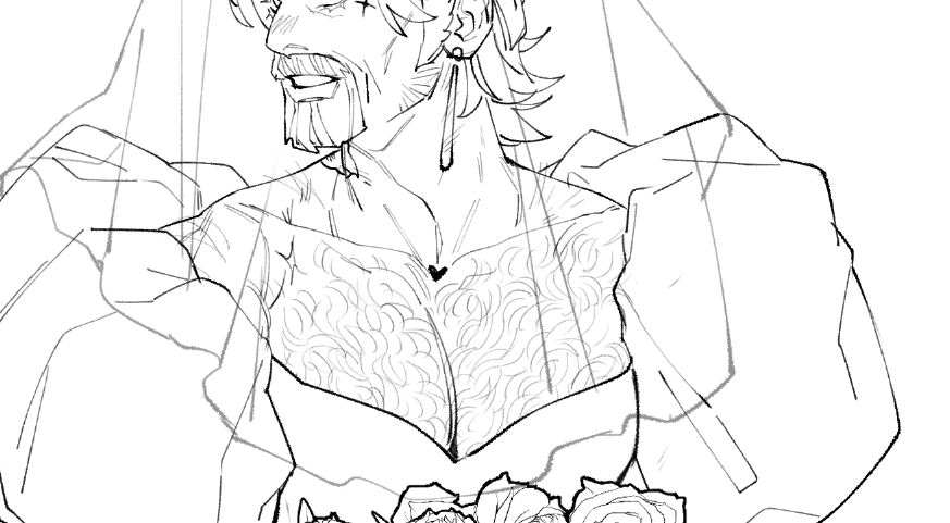 i dont usually do sneak peeks of my kofi comms but... matelotage.... 👰
