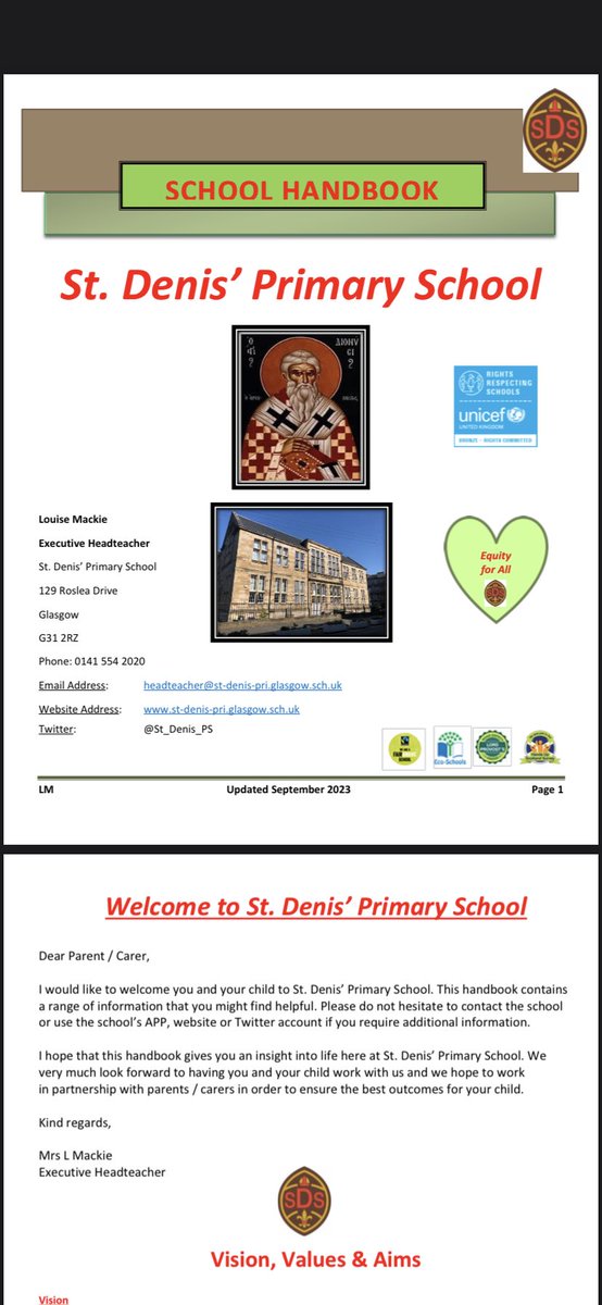 Dear parents & carers, our updated school handbook is now available on our App. To access go to the ‘Information’ tile then ‘Our School Handbook’ tile. Mrs M ♥️💚 #keepinformed #parentalpartnership