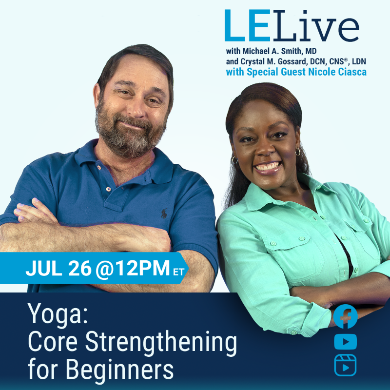LifeExtension's tweet photo. On this episode of LE Live, Dr. Crystal learns a few simple moves anyone can perform with Nicole Ciasca, a yoga instructor and passionate wellness warrior! 🧘🏽♀️ Can’t make it? Catch the replay after the live show on #Facebook, #Instagram and #YouTube. #yoga #coreexercise #fitness https://t.co/3fG15yOJr9