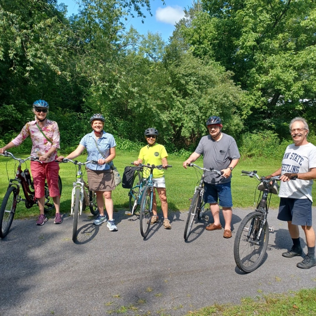 spcregion's tweet photo. This past weekend our Yellow GOAT bike club, along with @IUPedu attended Indiana County’s grand reopening of the Indiana Multimodal Corridor-#Hoodlebug Trail Extension. We were thrilled to be in attendance and help bike the trail! https://t.co/9jTXhiYLaT