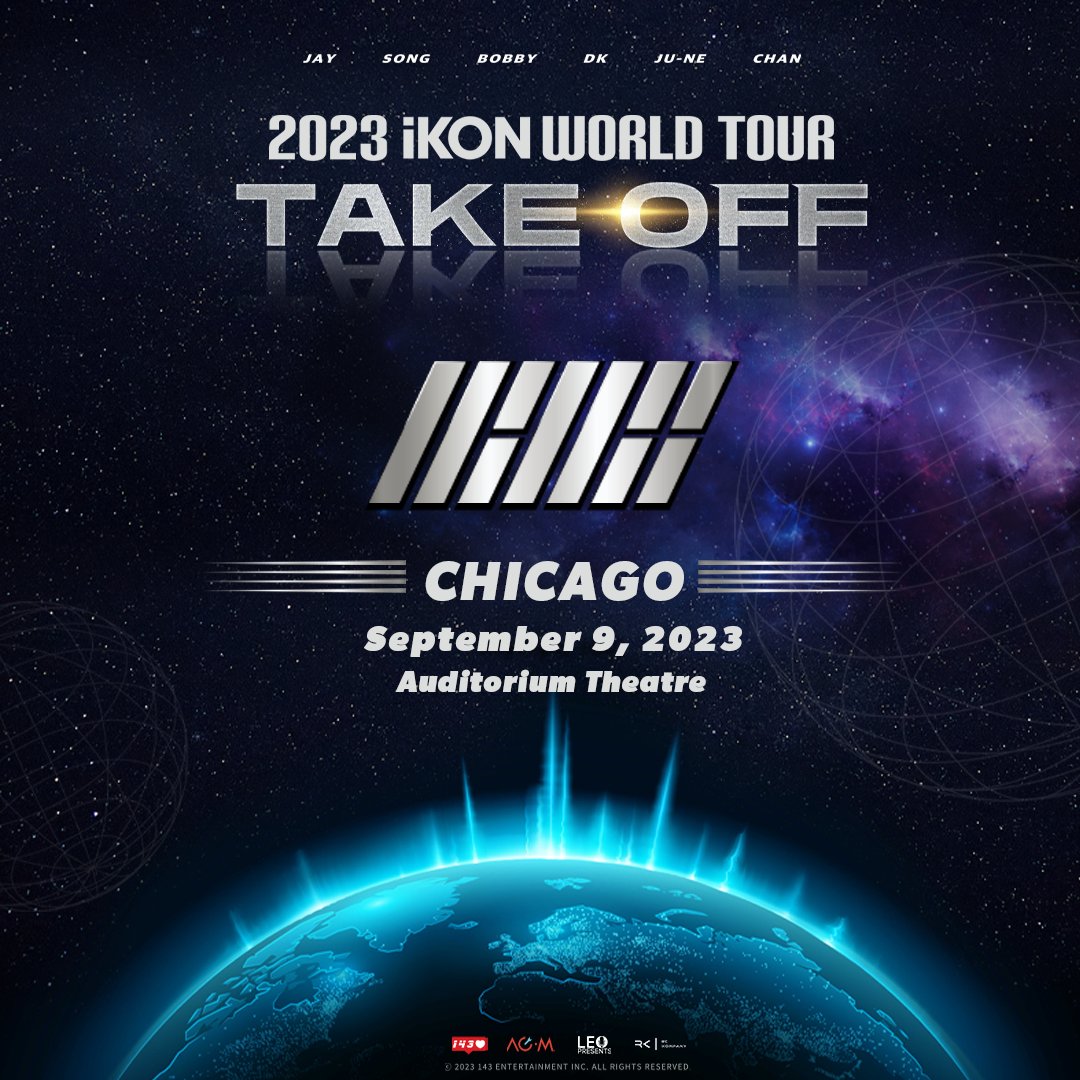 Auditorium Theatre (@auditoriumchgo) on Twitter photo The Auditorium just got more iKON-ic with the highly anticipated Take Off world tour. <a href="/iKONIC_143/">iKON GLOBAL iKONIC</a> takes the stage on Saturday, September 9. General tickets on sale Friday, July 28 at 10am.
Tickets: ow.ly/okeV50PkM6P The Auditorium just got more iKON-ic with the highly anticipated Take Off world tour. <a href="/iKONIC_143/">iKON GLOBAL iKONIC</a> takes the stage on Saturday, September 9. General tickets on sale Friday, July 28 at 10am.
Tickets: ow.ly/okeV50PkM6P