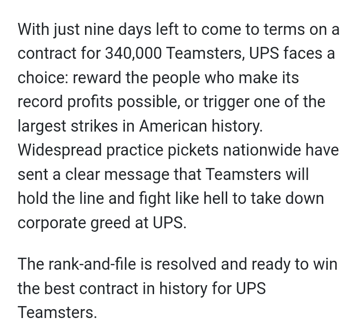 BrJoeBalkis's tweet photo. 7/22/23
#VOTENOups &amp; #STRIKEups 8/1
#upsNegotiationsUpdate
#2023TeamstersupsContractCampaign #Teamsters #ups
#sob on #cnn
https://t.co/QonT2bTKX6
Taking on ups greed
#DEFUNDfacebook
#DEFUNDtwitter
#DEFUNDyoutube https://t.co/rUxQxDvvzd