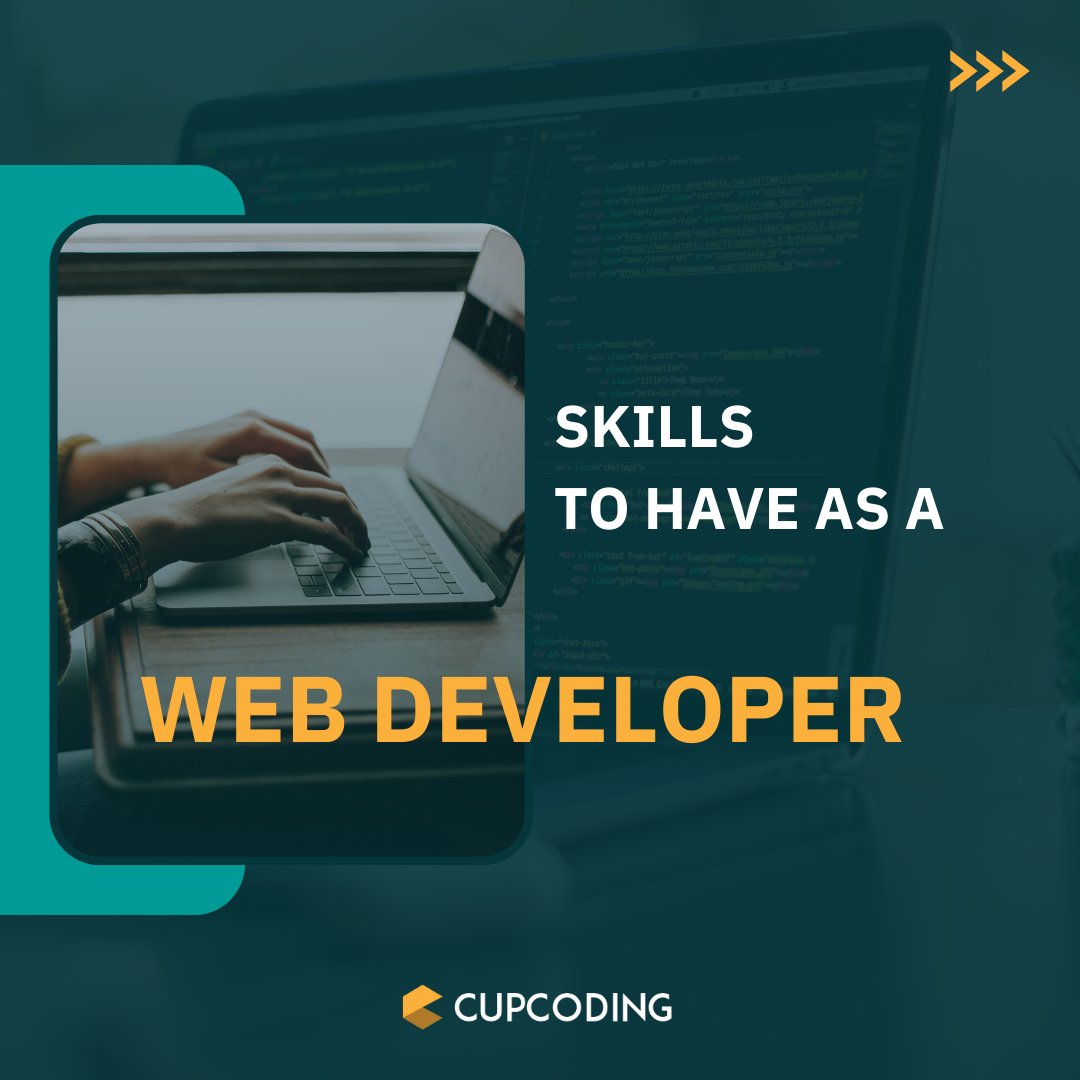 CupCoding's tweet photo. Top 5 most important skills you need to have as a web developer. Check them out~
#CupCoding π»
#CodeWhileCoffeeIsHot β
#WebDevelopment #Skills #Skillset #IT #UAE #Dubai https://t.co/RiEjhgdjZ5