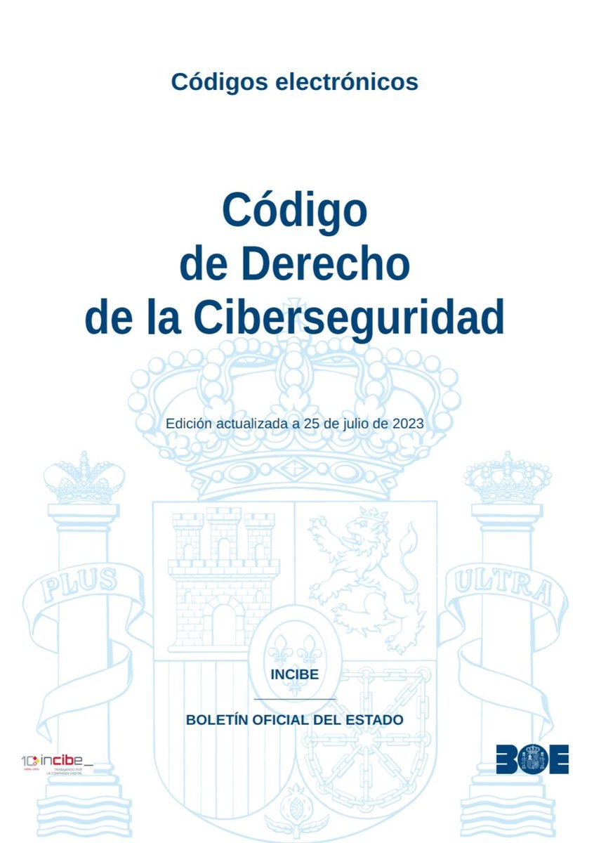 es_ncl's tweet photo. 🔊El Código de #Derecho de la #Ciberseguridad ha sido actualizado el 25-07-2023, por inclusión de:

Orden INT/859/2023, de 21 de julio, se desarrolla la estructura orgánica y funciones de los servicios centrales y territoriales de la D.G. de la Policía.
👇
https://t.co/dwYzVrYmGt https://t.co/gzRzxIAG7Y