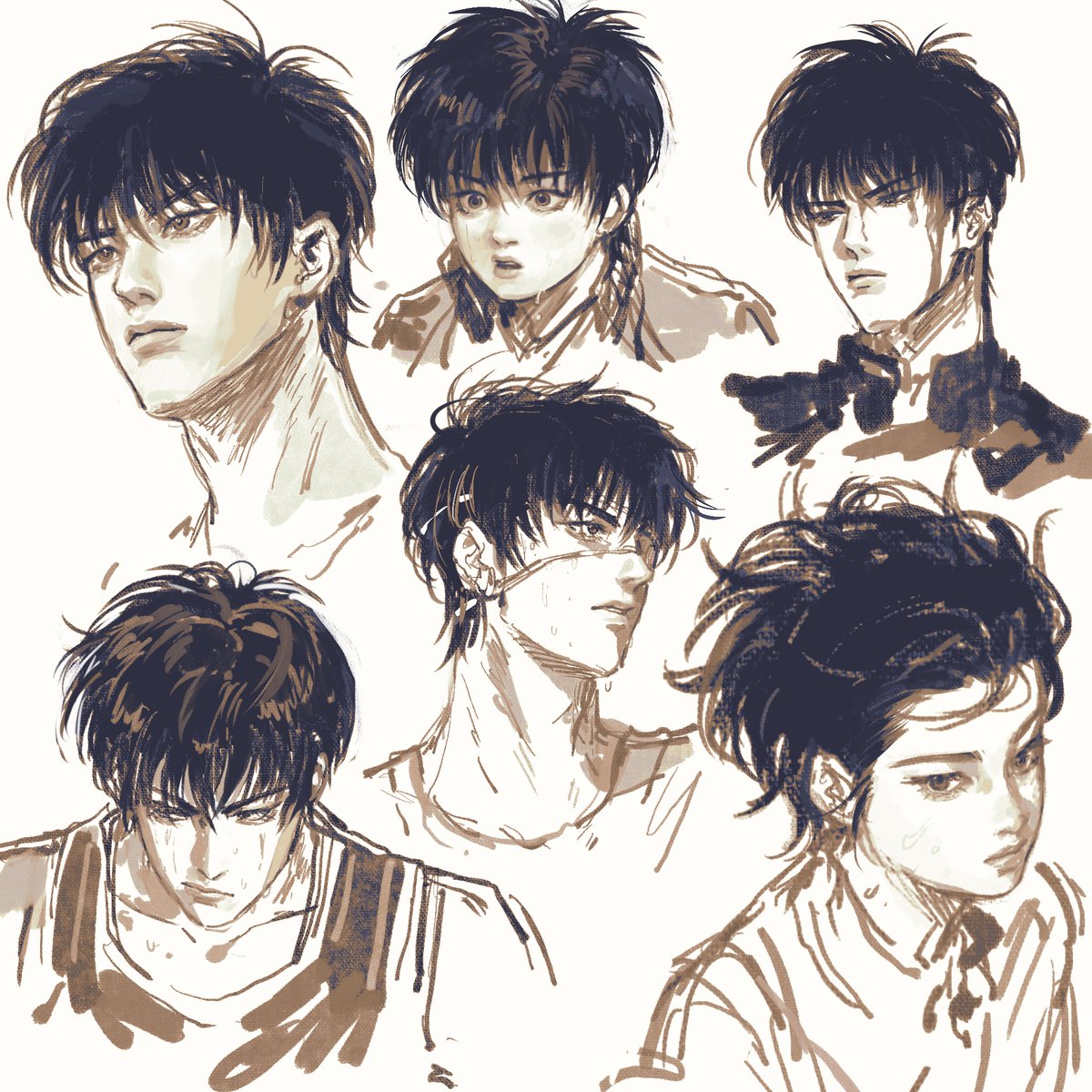 「最近的摸鱼!(8/8)  #윤대협 #sendoh #仙道彰 #SLAMDUNK」|Egotismのイラスト