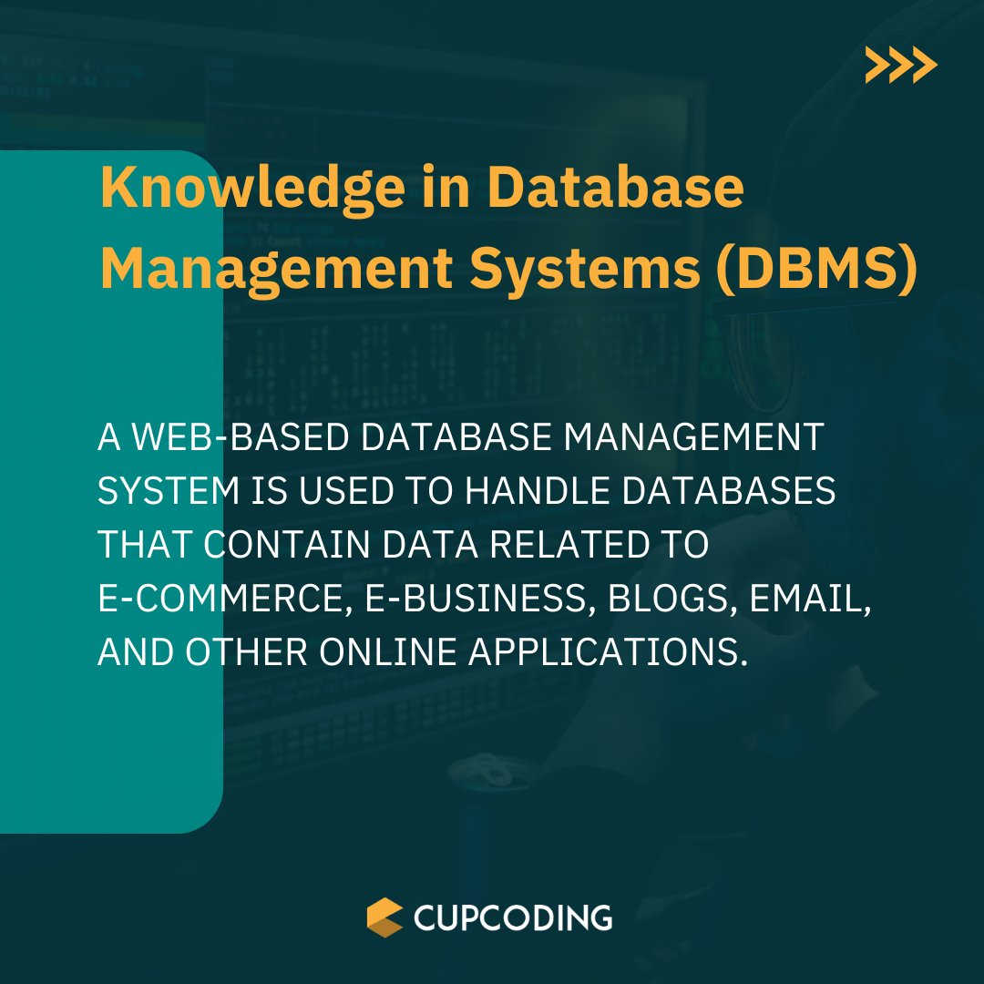 CupCoding's tweet photo. And finally, DBMS. Do you have any of the skills we mentioned? If not, which ones do you want to work on?
#CupCoding π»
#CodeWhileCoffeeIsHot β
#DBSM #Database #WebDevelopment #Dubai https://t.co/0YYF2NzqNO