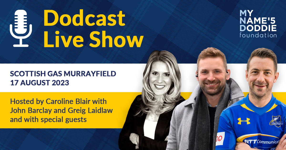 MNDoddie5's tweet photo. Looking for the perfect show to see in Edinburgh this August? Problem solved ✅ 

The Dodcast Live takes place at Murrayfield Stadium on 17 August &amp; features guests @johnbarc86, Greig Laidlaw - hosted by Caroline Blair 🎙

Grab your tickets here 👇
https://t.co/w8uwOebWec https://t.co/c9mLzJRyTe