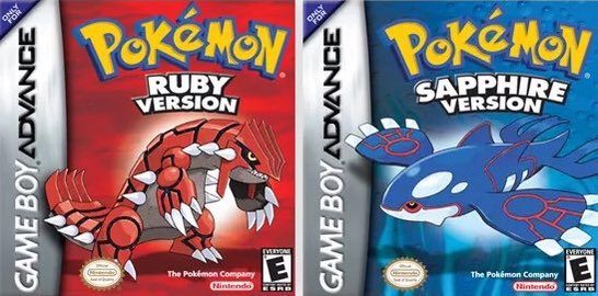Pokeli's tweet photo. Happy 20th anniversary Pokémon Ruby and Pokémon Sapphire.🟥🌋🟦🌊 https://t.co/SyaDFQsQyy