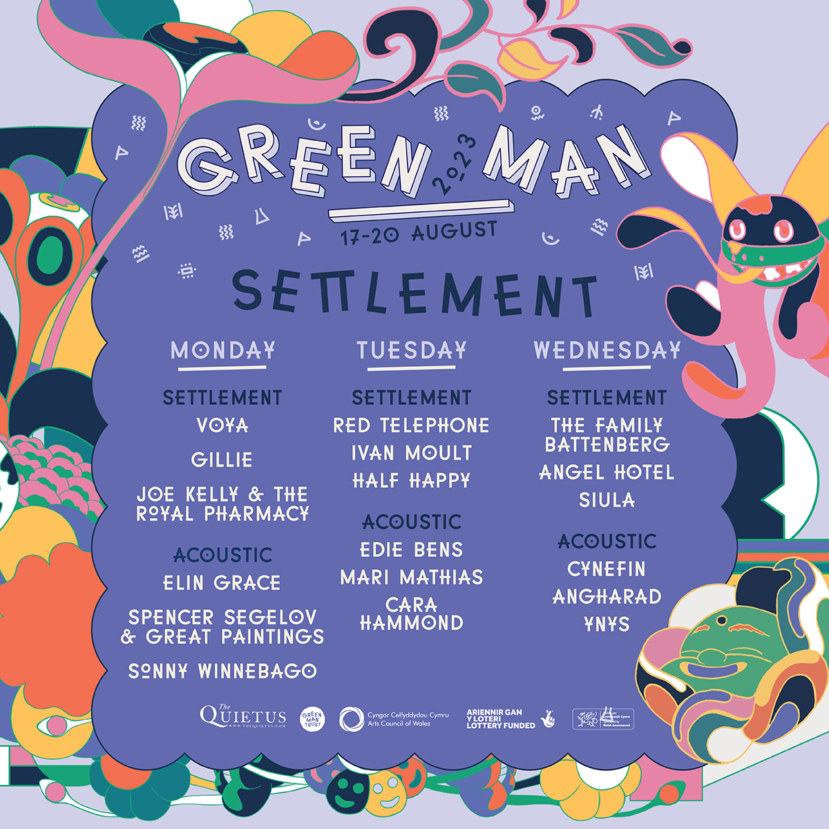 Calling all Settlers! 🌿🏕️

Cast your gaze upon your GM23 Settlement line-up, curated by the good folk at <a href="/LibertinoRecs/">Libertino</a>

Plus, a whole host of activities, workshops &amp; whatnot to keep the merriment flowing → gmfe.st/settlement
