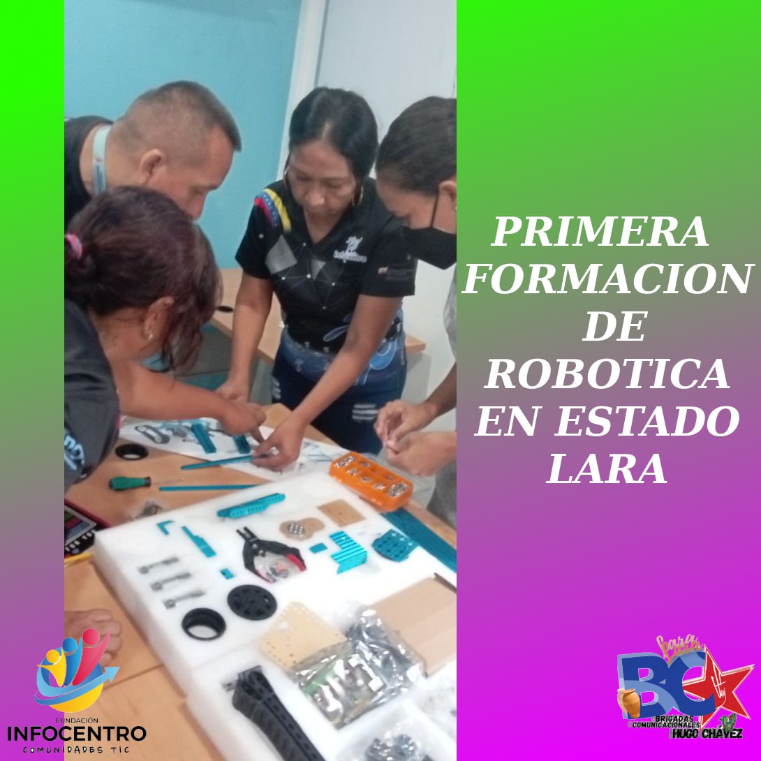 Inicia los talleres de formación de facilitadores  en #LARA para el Programa de Robótica infantil y juvenil, para promover habilidades ciencia, tecnología, como parte del Programa Nacional Semilleros Científicos
#LuchaAntiimperialista !
<a href="/Gabrielasjr/">Gabriela Jiménez</a>
<a href="/Larosainfove/">LaRosaInfoVE</a>
<a href="/Vzla_Fundacion2/">Vzla_Fundacion</a>