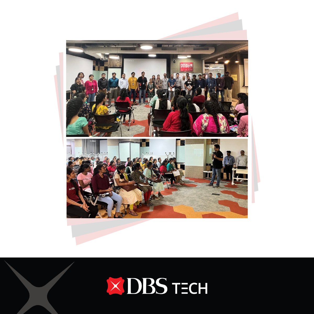 DBSBankIndia's tweet photo. Over 60 girl students from Telangana Social Welfare Residential Degree College visited our tech offices in Hyderabad.
Our seasoned data practitioners from #DBSTechIndia helped breakdown the concepts of AI / ML and data science to them.
#DBSBankIndia #LiveMoreBankLess https://t.co/iNgEByafrG