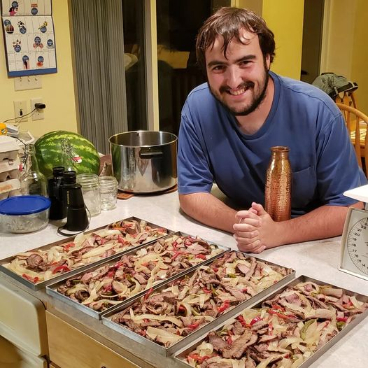 CommonSenseIdea's tweet image. Duncan has the next freeze dryer load ready - marinade/grilled round steak fajitas!