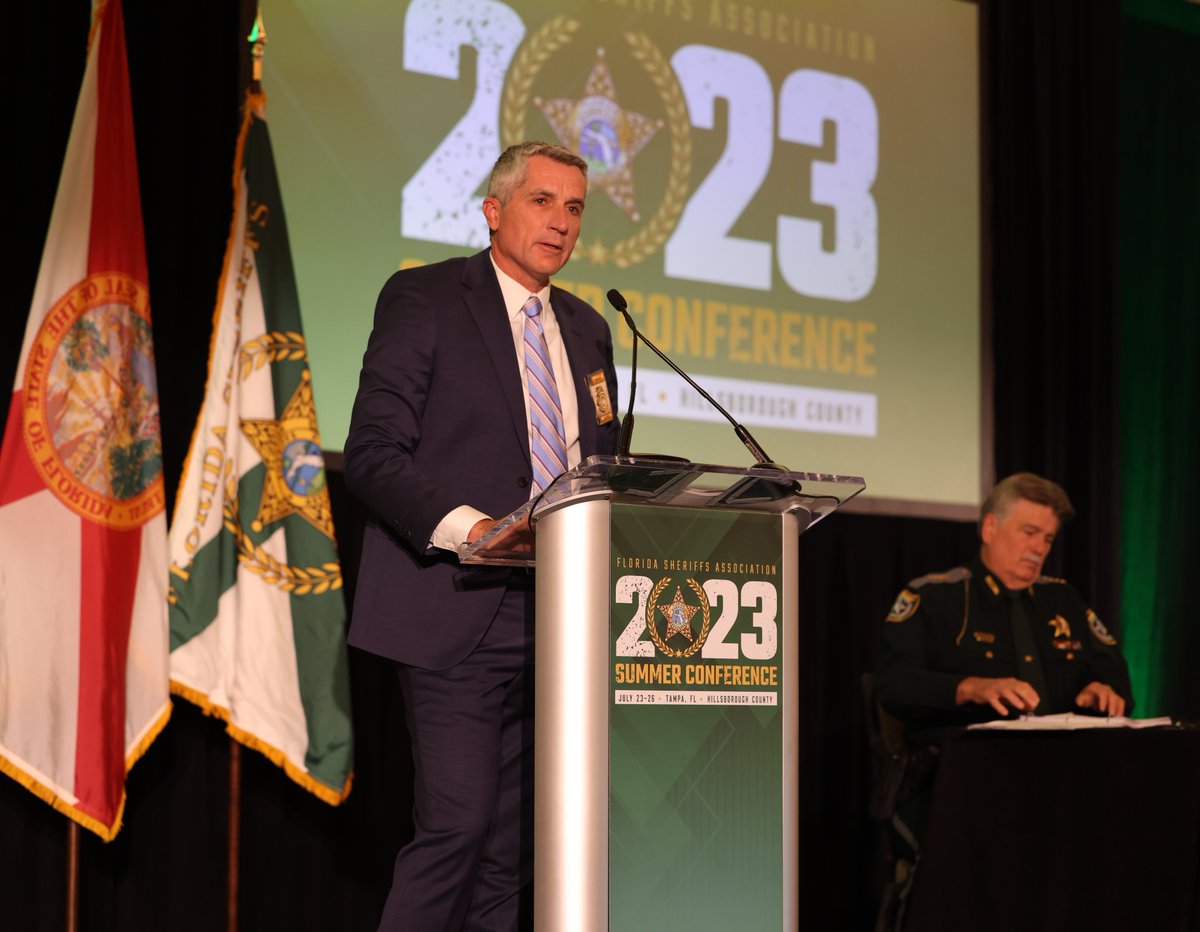 fdlepio's tweet photo. FSA CONFERENCE - FDLE Commissioner Mark Glass spoke to the Florida Sheriffs Association conference yesterday in Tampa. #YourFDLE #FLSheriffs https://t.co/ZEXX4qc3PT