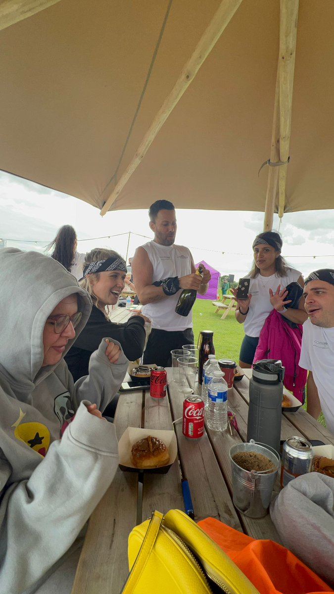 ConveyancingFnd's tweet photo. 'Convey Charity Cruisaders' are celebrating our 4th place win (out of 18) at the #ItsAKnockout event! 

A great day raising money and awareness for Samuel's Promise, a special named fund at @CCLG_UK 

Well done team! 😍 

Thanks for organising a spectacular day @AconveyancingUK https://t.co/8XVOgomkWm