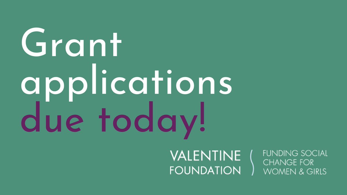 ValentineFdn's tweet photo. Letters of Intent (LOIs) for our Valentine Foundation grants are due today! 

Read about how to apply and draft your LOI today: https://t.co/r05fvgjX38

Questions? Email us at info@valentinefoundation.org. https://t.co/d8DnAwuPem