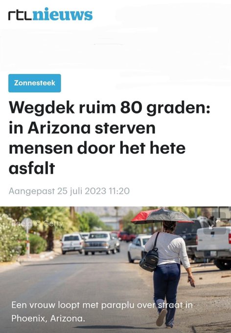 Niet op het hete asfalt liggen mensen. Is heel gevaarlijk. https://t.co/DX5Hys6XIs