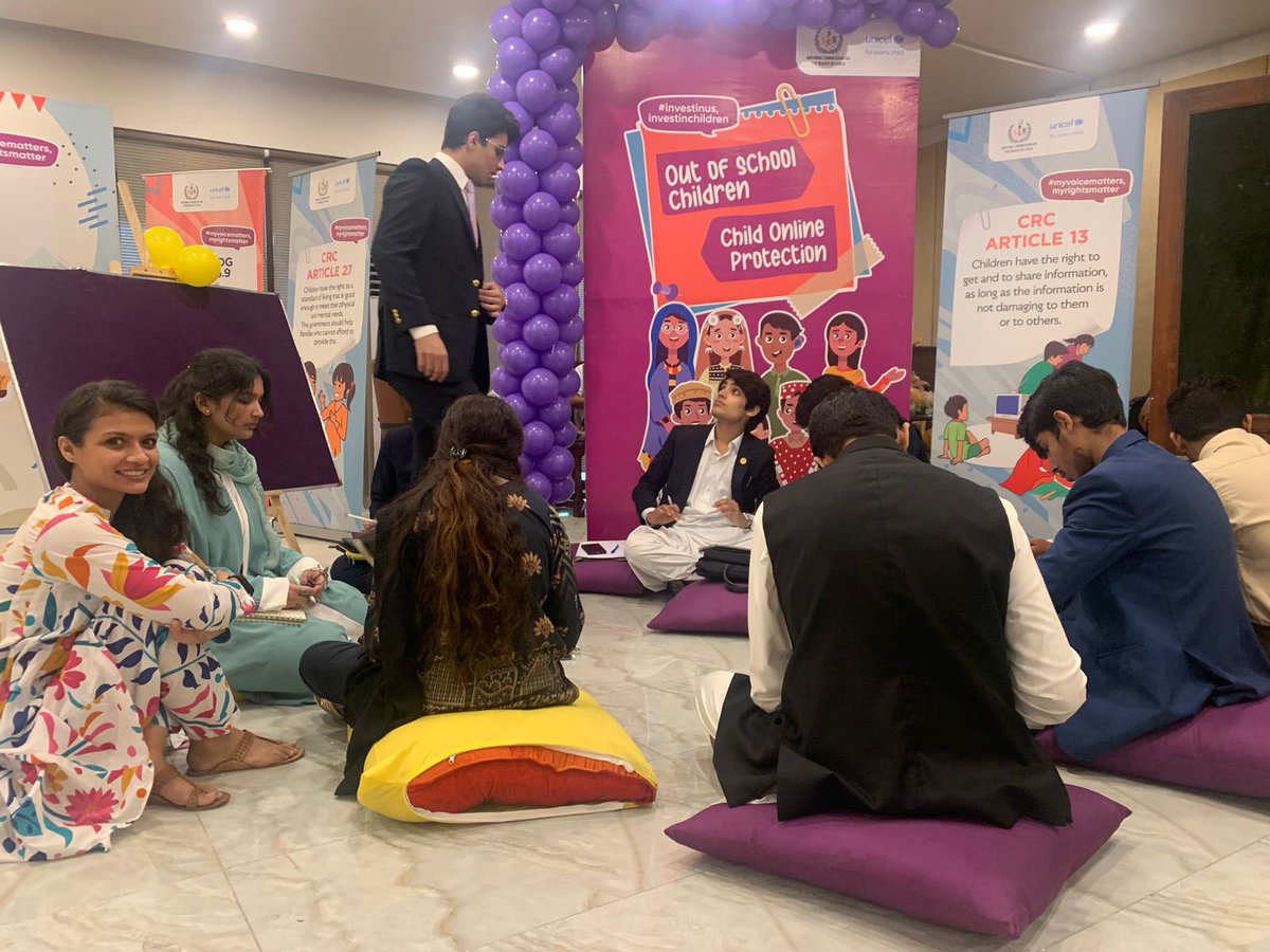 gabeeno's tweet photo. What an incredible experience at #ChildrenInTheLead - child led consultations in NA organised by @NCRC_Pakistan & @UNICEF_Pakistan .. such insightful views on their issues with smart solutions. No policy or law on children should ever be made without children’s participation. https://t.co/zPbZBXtAn7