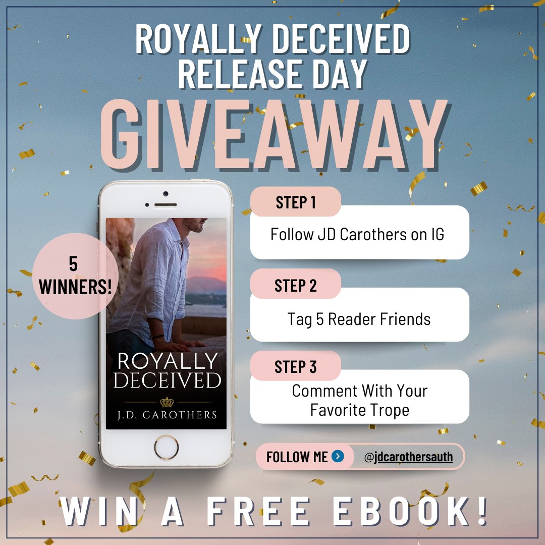 Head over to the other place to follow, tag, comment and win a copy of Royally Deceived!