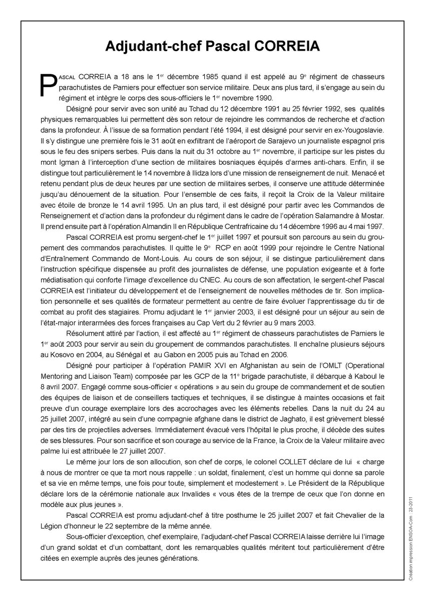 Unsor_siege's tweet image. Ils sont dans nos mémoires, ils sont morts pour la France un 25 juillet.
En 2007 Adjudant-chef Pascal CORREIA - #1erRCP -Kaboul-Afghanistan et Adjudant-chef Eric LALLOYEAU - #cdc31RG - Liban
En 1991 Adjudant Jean-Christophe GARNIER – #CDC_28eRT – Tchad_(il avait 30 ans)