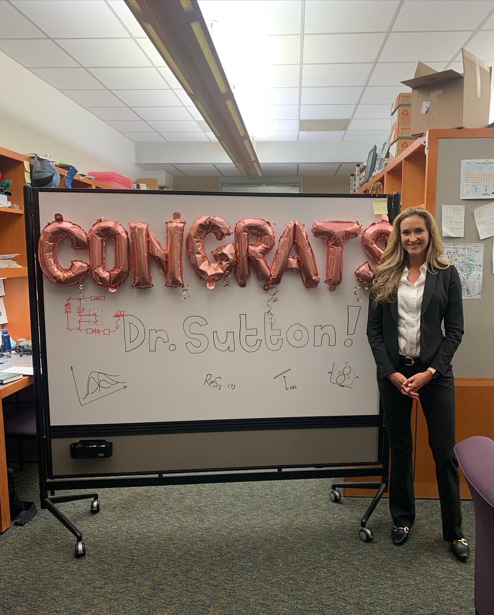 Sarah_CSutton's tweet image. 🎓 Excited to announce I successfully defended my PhD dissertation at UNC Chapel Hill in Physical Chemistry! 🎉

I&apos;m excited about the potential applications and contributions this work can make to the field of nanomaterials and optoelectronics. 💡