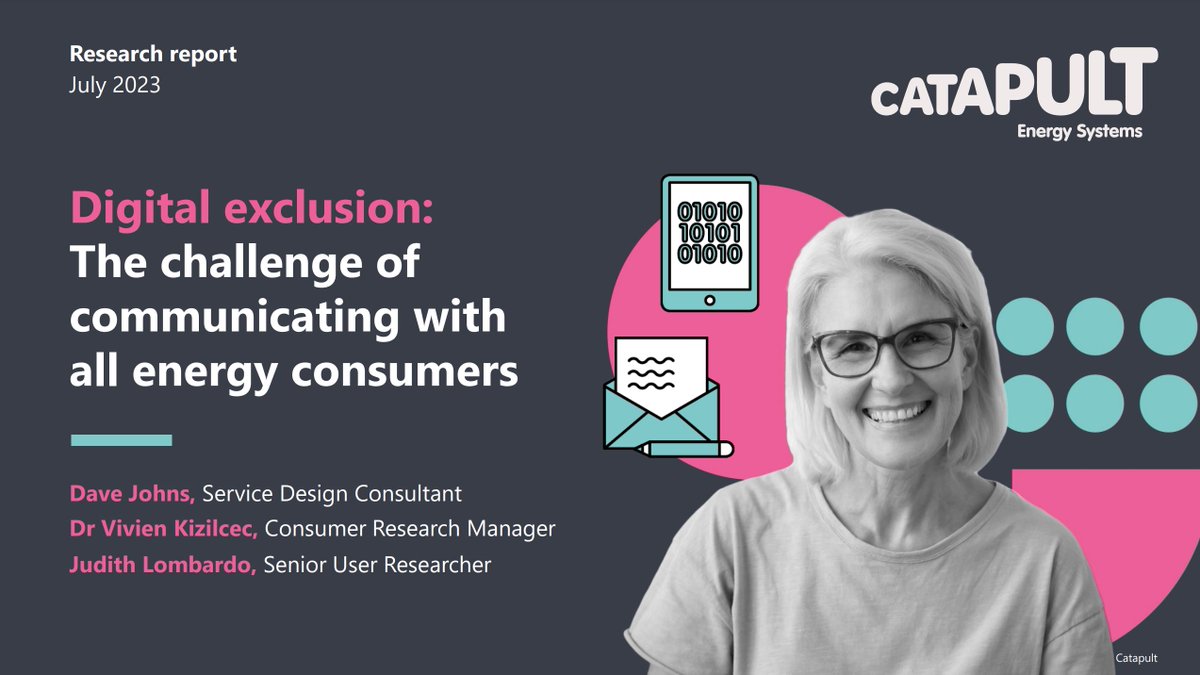 How should energy networks communicate outages with #digitally excluded consumers?💬

That's the question we were aiming to answer in this #NetworkInnovationAllowance funded research project.

☞ Take a look at our report and discover the key findings: es.catapult.org.uk/report/digital…