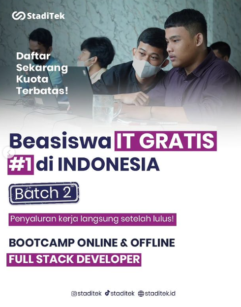 lokerit_01's tweet photo. Catat tanggalnya!
🗓️Jumat, 28 Juli 2023
⏰19.00 - selesai
💰FREE

Benefit:
✅E-Sertifikat
✅Ilmu &amp; teman baru

Langsung amankan seat kamu, daftar sekarang!
👉🏻 https://t.co/inDFmaofJd
‼️LIMITED SEAT‼️

#webinargratis #webinar #webinarIT #bootcamp #bootcampit #bootcampgratis https://t.co/suDmP3STeh