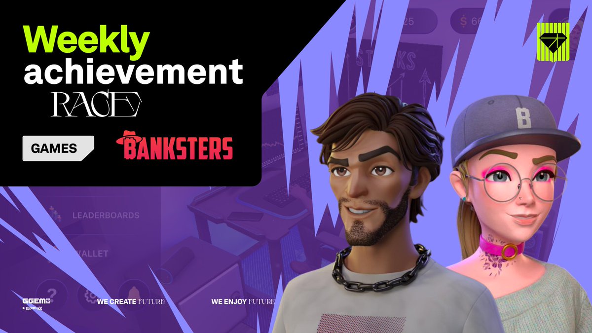 GGEM_LAUNCHER's tweet photo. 📢 GET READY FOR A WEEKLY ACHIEVEMENT RACE!

This week, we’re going to play the game of our partner @BankstersNFT

Banksters is an innovative EduTech platform and game that combines the exciting world of cryptocurrencies with competitive gameplay.

🎮  Play it for a whole week, achieve the best in-game results, and submit your achievements to our team by next Tuesday. We will reward players with the best results!

🎁 REWARD: $200 for 10

📝 RULES:

✅ Achieve the highest position in the in-game leaderboard

✅ Submit your in-game screenshot to the Discord server creating a new ticket by 00:05 UTC on August 1!

🔔 STAY TUNED, as we are going to ANNOUNCE WINNERS next TUESDAY!

🏦 https://t.co/knznlHv8aF — representing the new era of crypto projects!

💪 Be one of the money builders who will play to show real trading skills and win prizes!