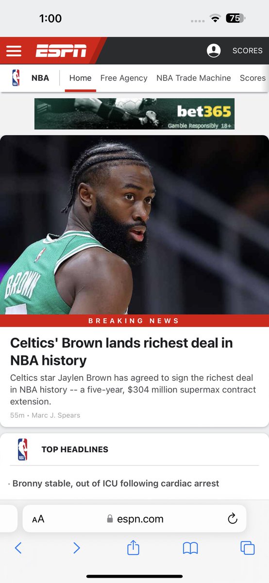 This comes after Brown played below par in playoffs and was exposed for not being able to dribble. 

The absolute elite NBA guys are underpaid (yes) but they allow second tier stars to be overpaid. https://t.co/2aCWhrxbMM