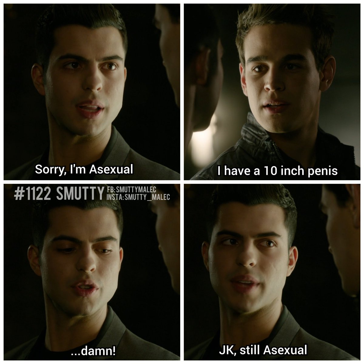 MalecSmutty's tweet photo. #1122 JK Simon 🤣

#shadowhunters #shadowhunterstv #malec #aleclightwood #magnusbane #matthewdaddario #mattdaddario #harryshumjr #shumdario #SaveShadowhunters #shadowhunterslegacy #simonlewis #albertorosende #raphaelsantiago #davidcastro #saphael https://t.co/3l7RJhNLep
