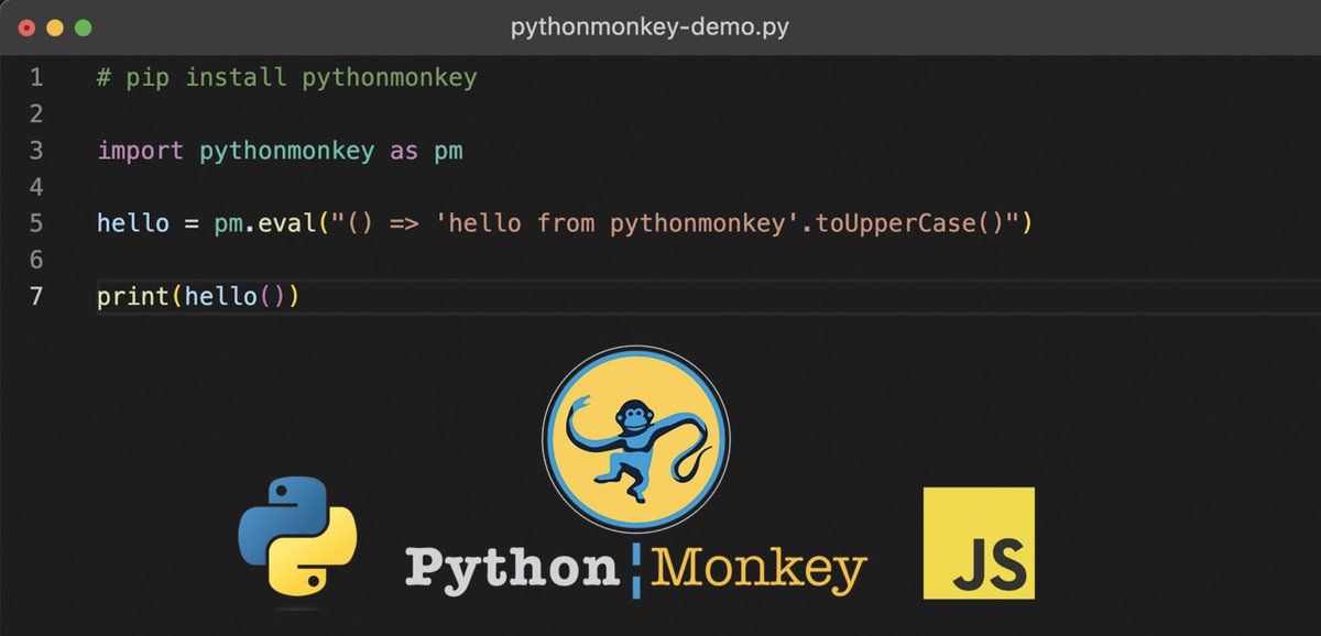 DistributiveNet's tweet photo. #python inside of #javascript inside of #python inside of #javascript...
#pythonmonkey 🐍🐒 GitHub: https://t.co/5Cwnef6xIH https://t.co/RkCwMyGaZT