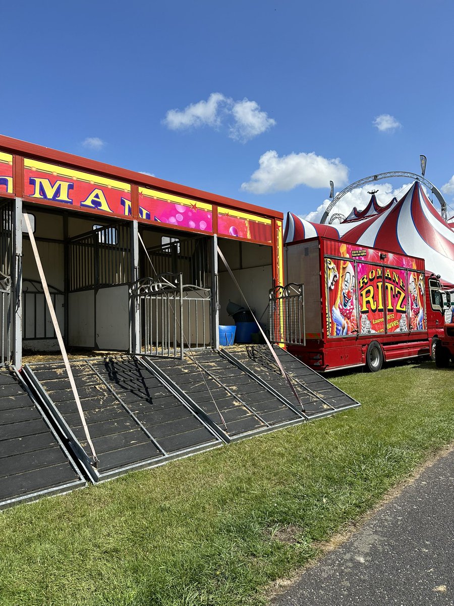 infernale75's tweet photo. Cette année encore, la mairie de #SaintArnoult #Calvados accueille un cirque avec animaux dont 3 lionnes, 1 dromadaire, 1 vache africaine, 2 chevaux, reptiles… #cirqueSANSanimaux #PAZ #zoopolis #PartiAnimaliste #PAZ #PETA 
￼￼￼￼ https://t.co/xr5SGB2y7B