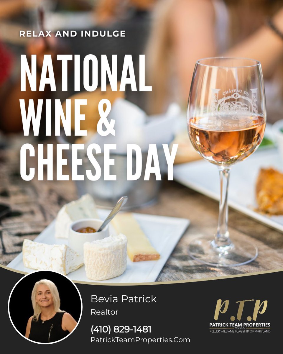 Raise your glasses and indulge your taste buds because it's National Wine and Cheese Day! 🍷🧀

#NationalWineAndCheeseDay #WineLoversUnite #CheeseObsession #PerfectPairing #CheersToThat