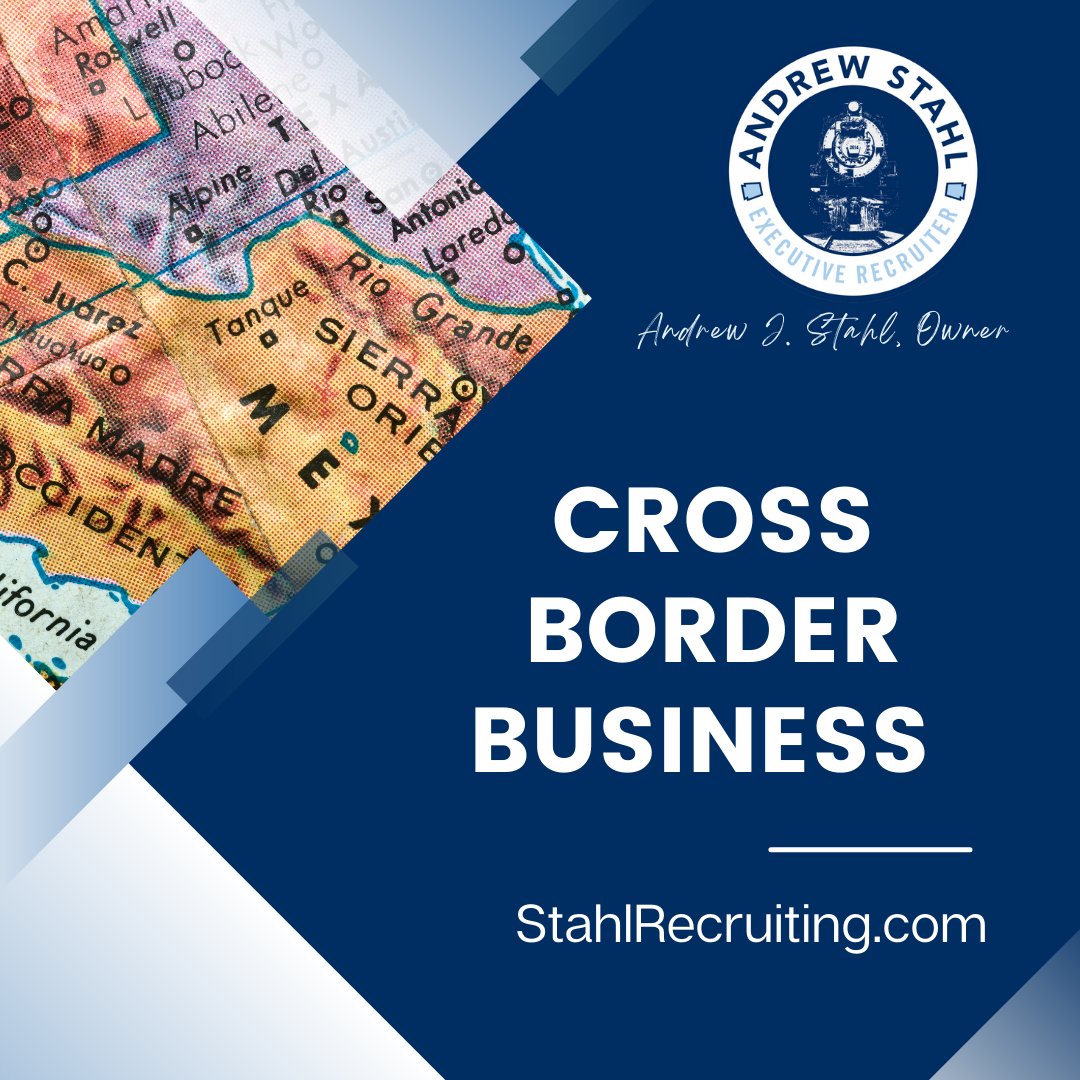 #crossborderecommerce #crossbordercollaboration
✔ Does your organization seek talent who can seamlessly negotiate across the US-Mexico border? ✔ #bilingual #dualcitizenship✔ #rail background

Hard to find talent is within your reach!

Contact us: info@stahlrecruiting.com