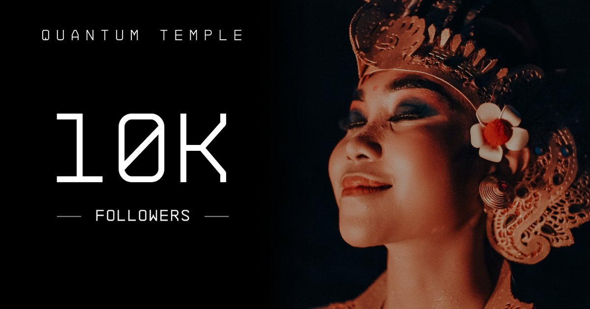 quantum_temple's tweet image. 🎉🌟 Major milestone alert! 
🙌 Thank you to our amazing community for helping us achieve 10k followers. 
🎉✨ Your support &amp;amp; engagement mean the world to us! 

Stay tuned for more exciting updates and events! 🌍🔮 
#10kFollowers #Milestone #CommunityLove