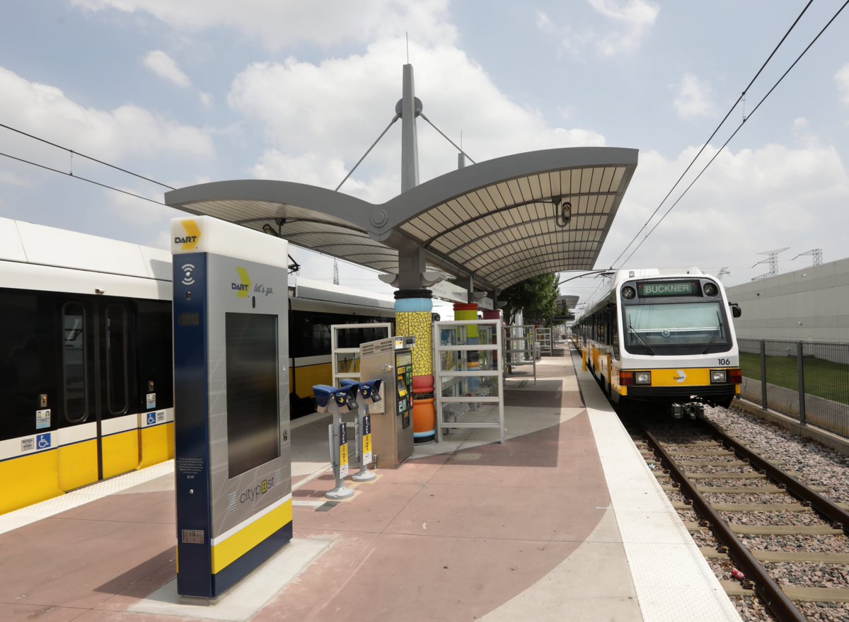 dartmedia's tweet photo. In December 2010, DART completed the 28-mile, 20-station Green Line, which meant the opening of three rail stations in Carrollton. The introduction of rail service through the heart of the city, helped revitalize Historic Downtown Carrollton.
๐: https://t.co/Rwn0zermfW
#DART40th https://t.co/njgxRr8EeI