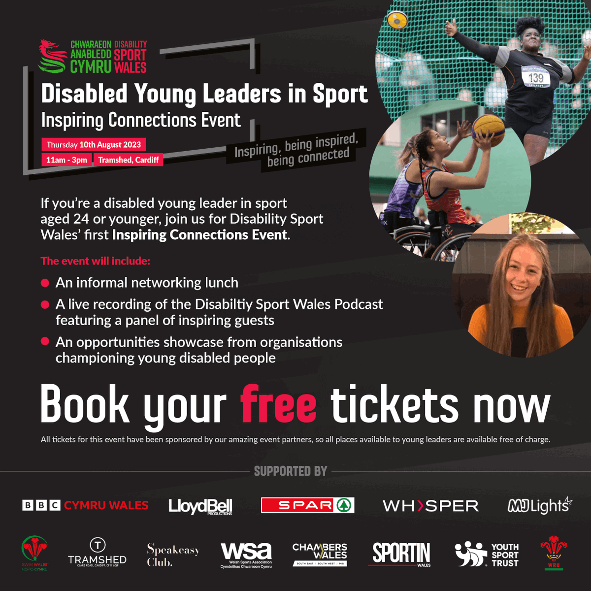 dsw_news's tweet photo. The Disabled Young Leaders in Sport Inspiring Connections Event is an opportunity for disabled young people in sport to come together in an inclusive environment to build connections, be inspired, and inspire others.  Spaces are limited so register now!

https://t.co/A91a8lgeBB https://t.co/8l09OBqY2I