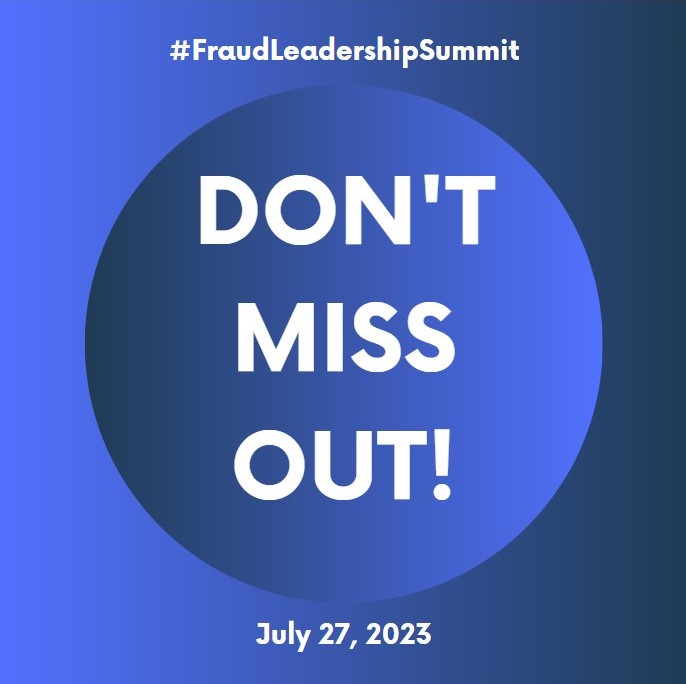 Verracy's tweet photo. Register now for the Fraud Leadership Summit on July 27th!
@Verracy president and ACFE James R. Baker Speaker of the Year, @auditchic, will present alongside other experts.
Register at https://t.co/V92McfuyN1
#FraudPrevention #FraudAdvice #FraudLeadershipSummit #Verracy https://t.co/uNrptJtoqA