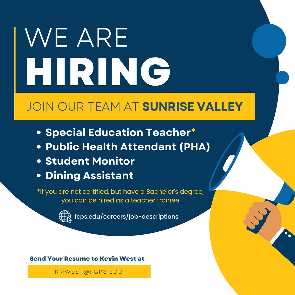 Join our team. We'd love to have you!
