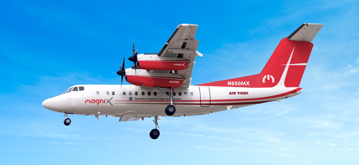 Alongside <a href="/NASAaero/">NASA Aeronautics</a>, we just unveiled the Dash 7 aircraft paint scheme that magniX will fly under the Electrified Powertrain Flight Demonstration project with partners AeroTEC and <a href="/AirTindi/">Air Tindi Ltd.</a>.
Read more on how this project will advance sustainable aviation: nasa.gov/aeroresearch/n…