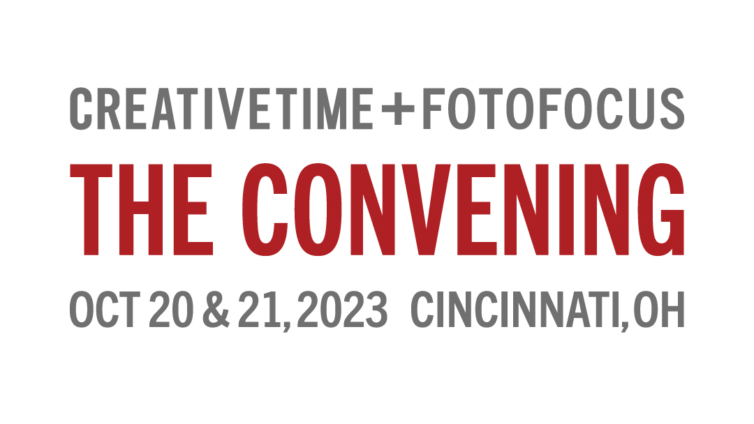 Creative Time and FotoFocus are pleased to announce their partnership for 𝘛𝘩𝘦 𝘊𝘰𝘯𝘷𝘦𝘯𝘪𝘯𝘨, a special series of public talks and performances in Cincinnati. Check out the press release here: fotofocus.org/2023/07/25/cre…