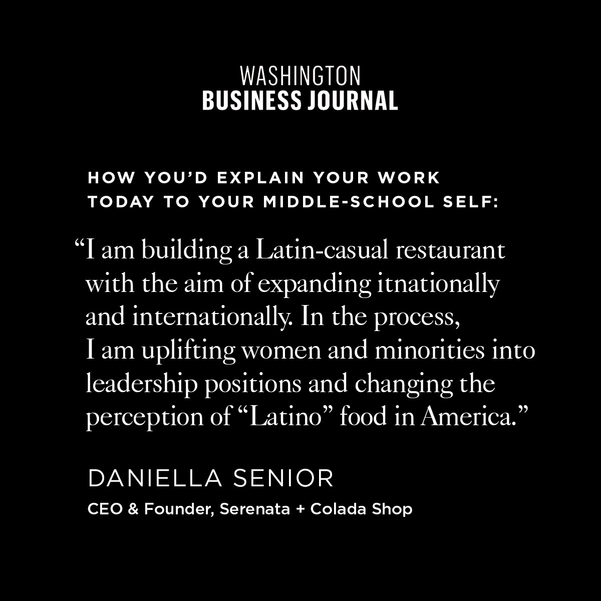 Congratulations @daniellasenior 40 UNDER 40 in @wbjnewsroom 👏🎉👏 Read the full article: bit.ly/3Y8vy9t