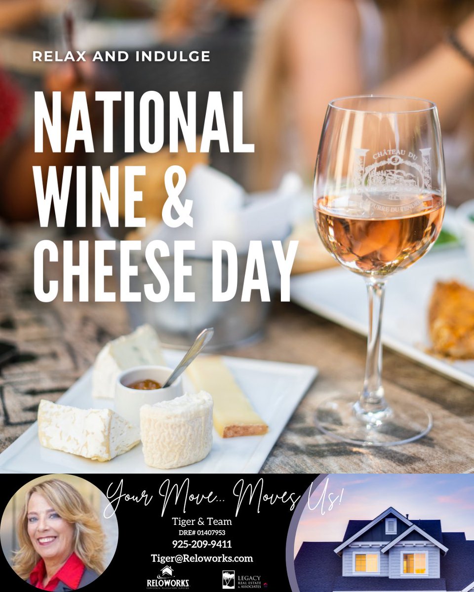 ReloTiger's tweet image. Raise your glasses and indulge your taste buds because it's National Wine and Cheese Day! 🍷🧀 

#NationalWineAndCheeseDay #WineLoversUnite #CheeseObsession #PerfectPairing #CheersToThat