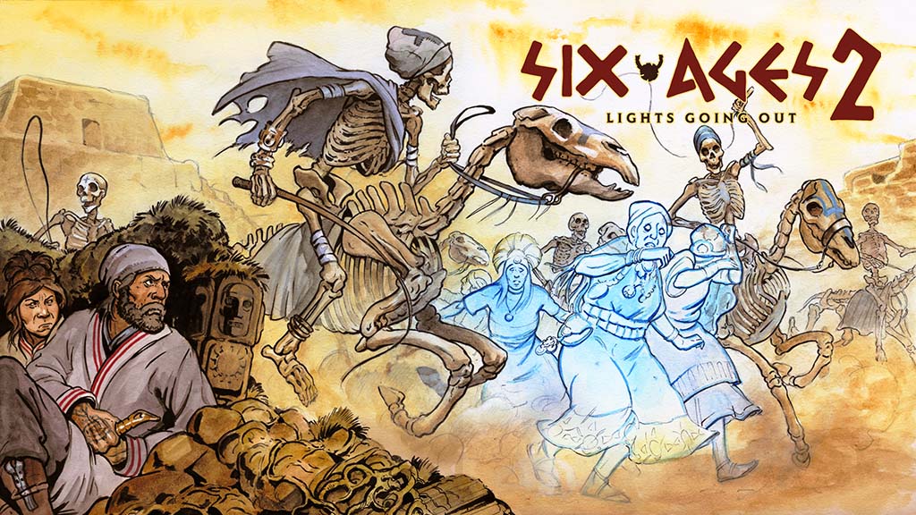 SixAges's tweet photo. We’re happy to announce that Six Ages 2: Lights Going Out, the newest installment in the #SixAges series and in the lineage of King of Dragon Pass, will be releasing on August 21 on PC and Mac via Steam and GOG, as well as iOS devices! A demo … https://t.co/M3Xpmum6ir