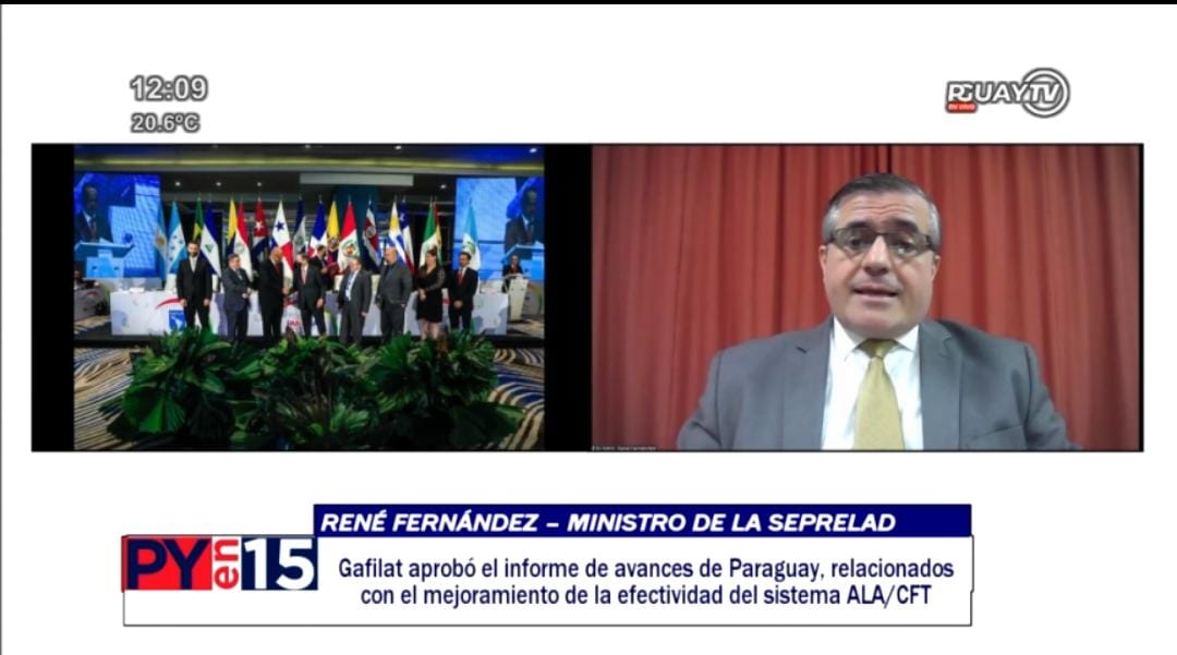 ParaguayTVHD's tweet photo. #PyEn15 @gafilat aprobó el informe de avances de #Paraguay, relacionados con el mejoramiento de la efectividad del sistema ALA /CFT
📺#ParaguayTV https://t.co/UUzL7Unv0l