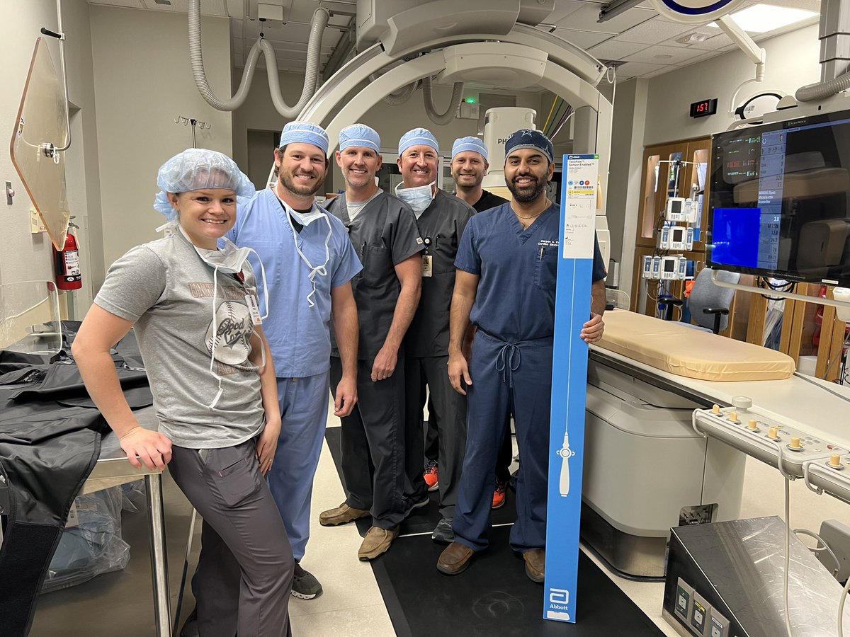 CsZaiger's tweet photo. First #TactiFlex case in west Texas w/@dskumarmd @ United Regional Health System in Wichita Falls! Beautiful AAFL mapped w/#hdgrid by @kbarker757 going around septal scar!

#epeeps @AbbottCardio #biggestflexinep https://t.co/ugoVXZz3ht
