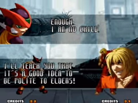 MavHunterOmega's tweet photo. In SNK vs. Capcom: SVC Chaos, plenty of characters refer to Zero as a kid but if they actually saw his resume &amp; his kill count, most of them be shaking in their boots right about now https://t.co/BGpCMyd9Cs