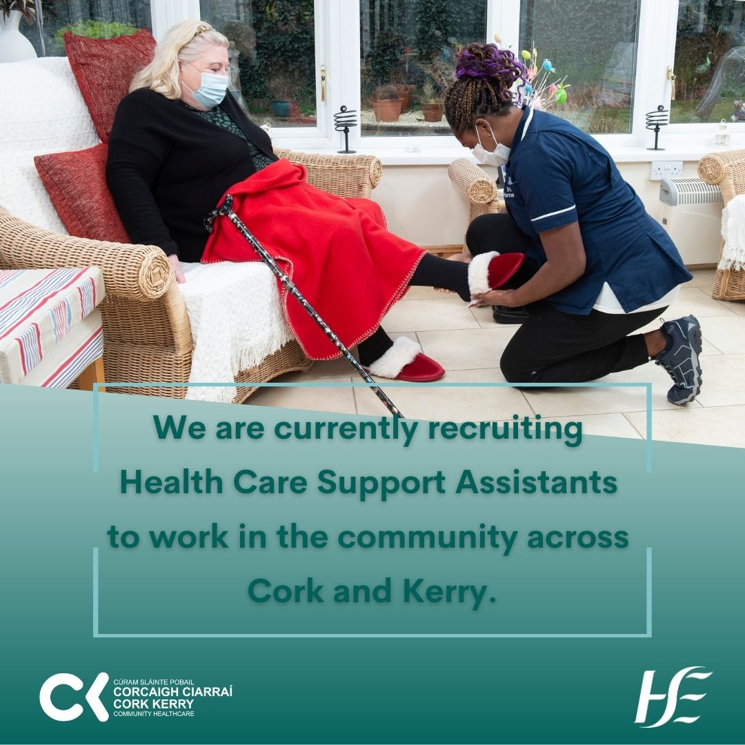 Do something incredible! Join a valuable team of Healthcare Support Assistants across Cork and Kerry, with great opportunities for career progression.

Apply here today: bit.ly/HCSAJuly2023
Closing date: 18/08/2023 @ 12pm

#JOBFAIRY #CKCH <a href="/HSELive/">HSE Ireland</a>