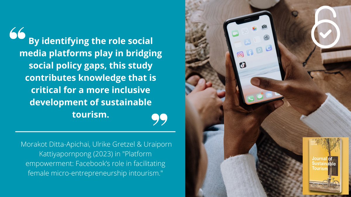 #OpenAccess🔓in #JOST 'Platform empowerment: Facebook’s role in facilitating female micro-entrepreneurship in #tourism' Read on for free 🔗tandfonline.com/doi/full/10.10…