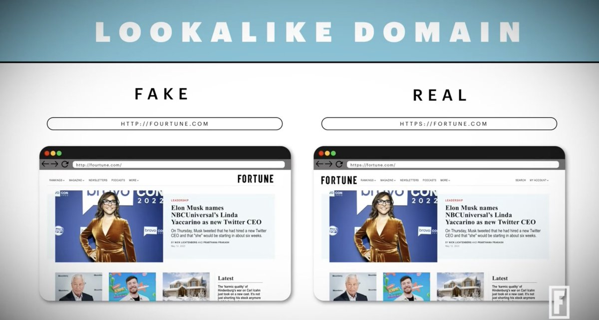 KateInfosec's tweet image. Can you tell the difference between a #lookalikedomain and a legitimate one? @ScottHarrell9, Infoblox CEO joins @FortuneMagazine to share how threat actors outsmart users and more: gag.gl/bZCoEq?activit…